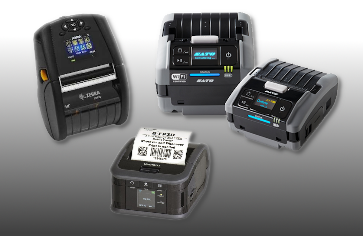 Mobile solutions need mobile printers. We offer printers from Zebra, Sato and Toshiba